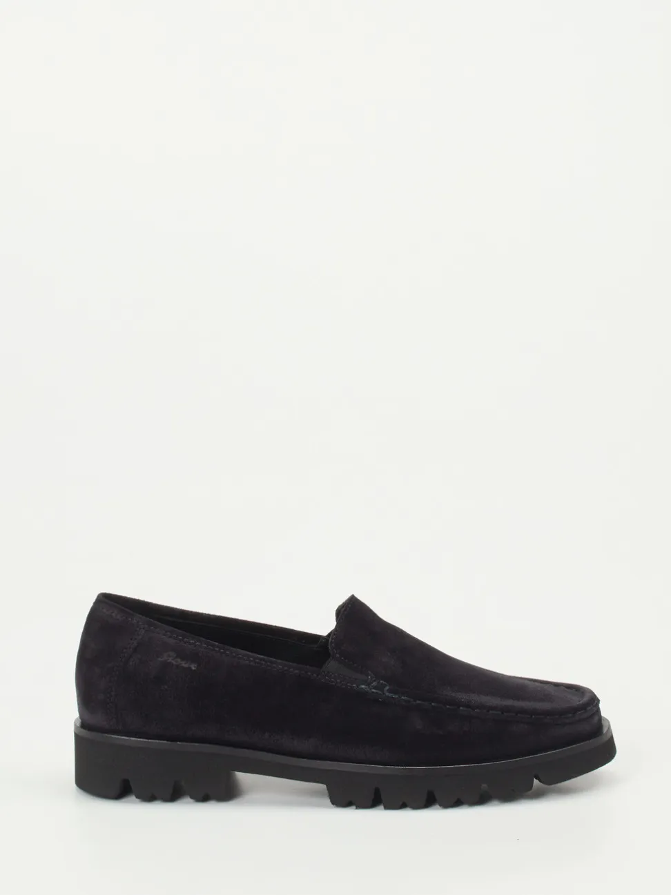 Sioux – Loafer aus Veloursleder in Tiefschwarz