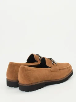 Sioux – Loafer aus Veloursleder in Cognacbraun
