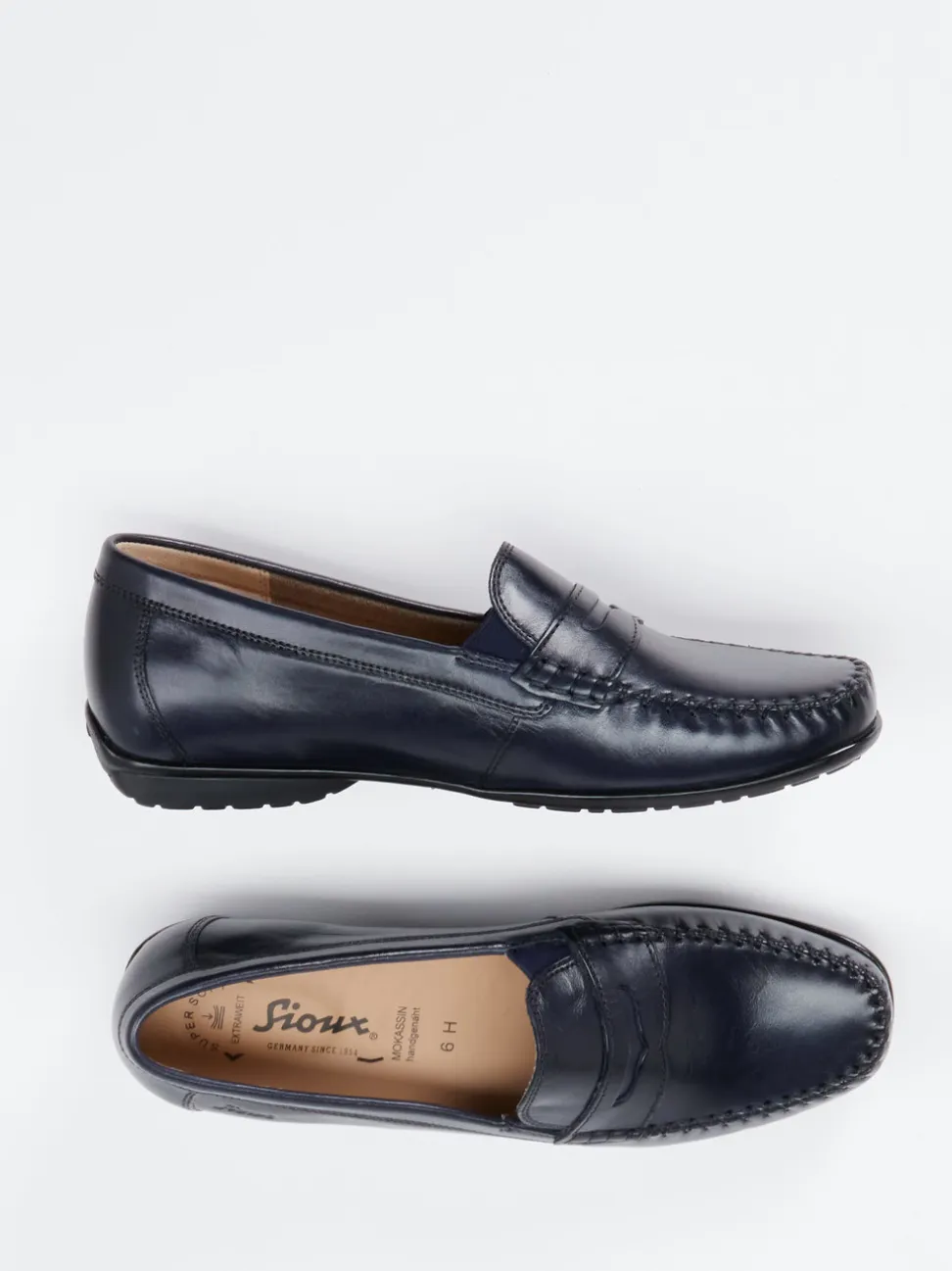 Sioux – Penny Loafer aus Kalbleder Dunkelblau