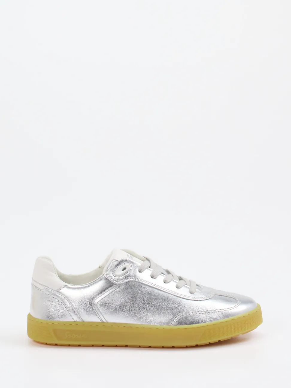 Sioux – Sneaker aus Metallicleder in Silber