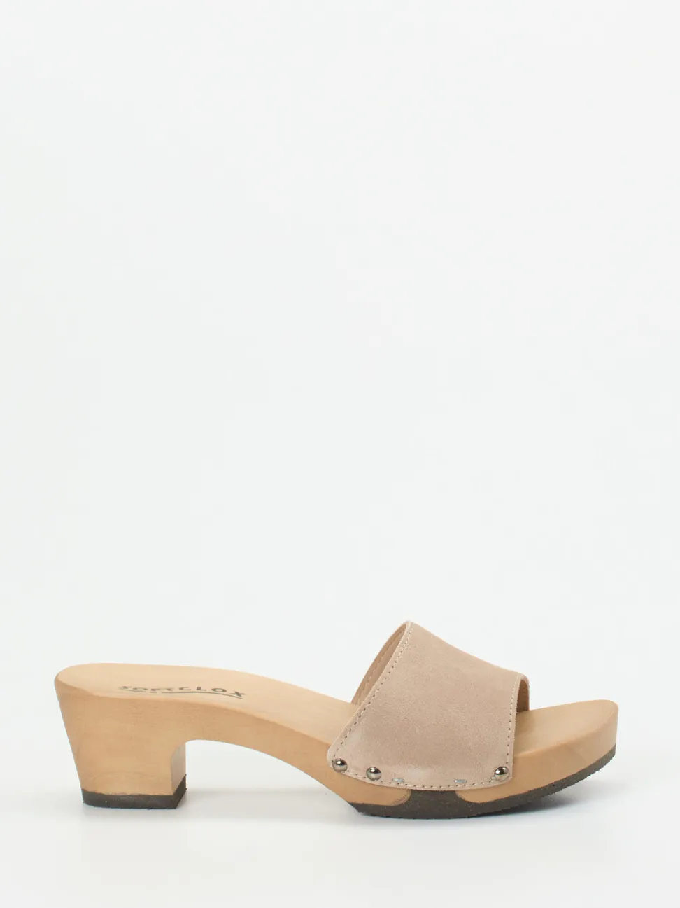 Softclox – Clogs aus Veloursleder mit Holzsohle