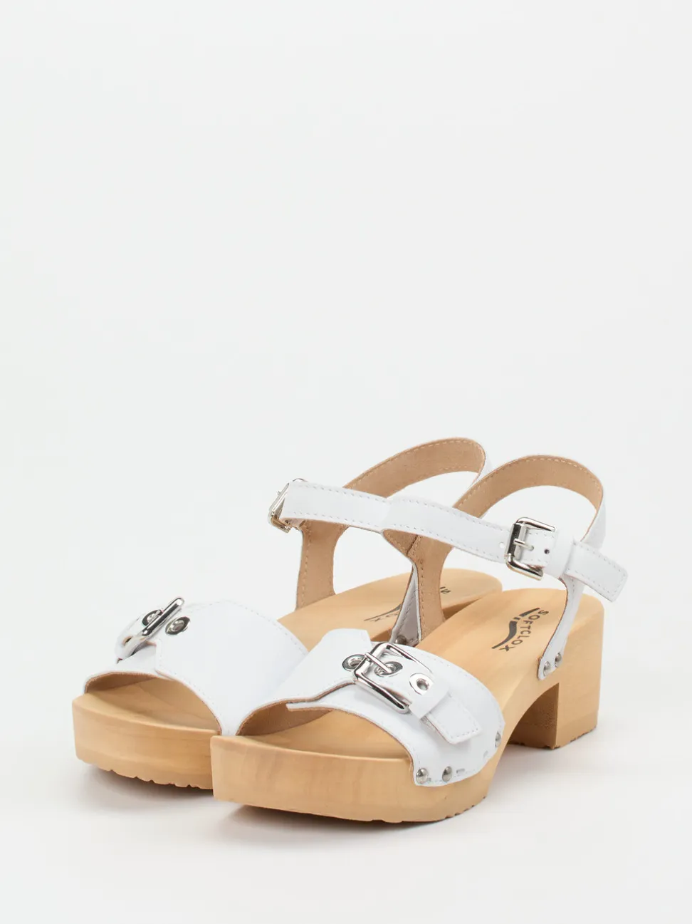 Softclox – Clogsandalen aus Lammleder weiß