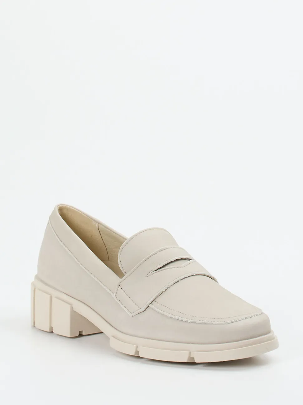 Solidus – Chunky Loafer aus Nubukleder Cremebeige