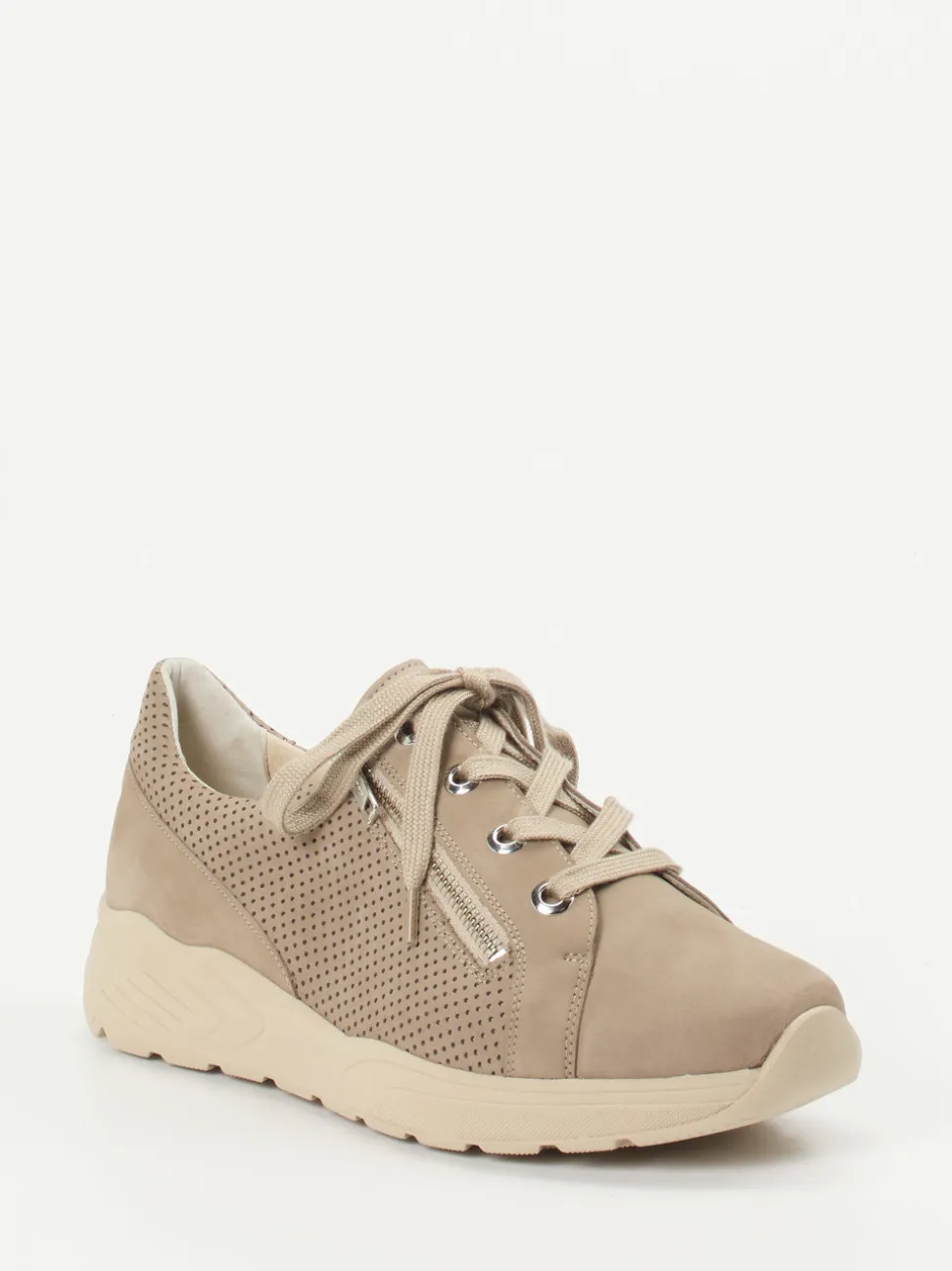 Solidus – Komfort-Sneaker aus Nubukleder beige