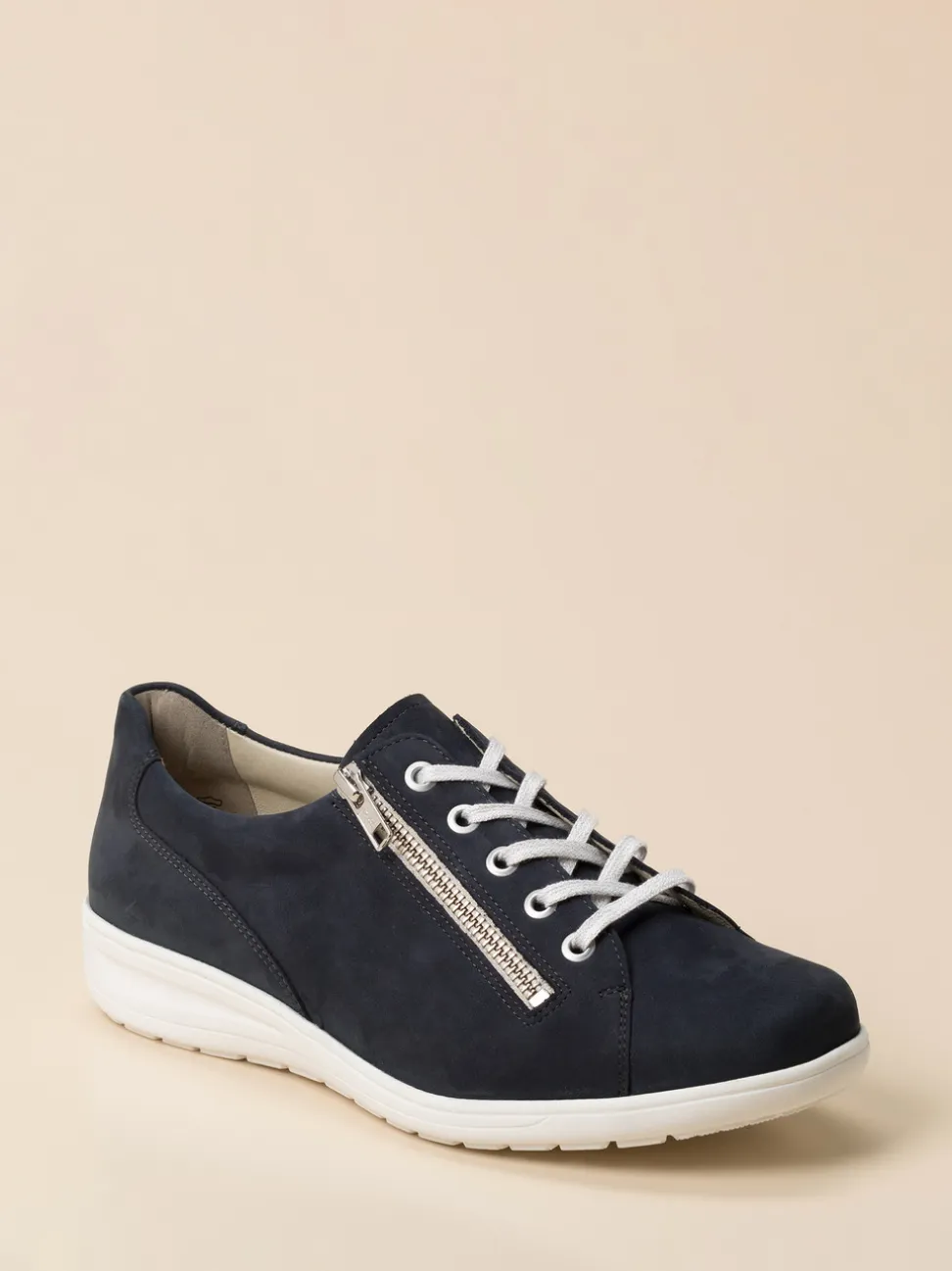 Solidus – Komfort-Sneaker aus Nubukleder dunkelblau