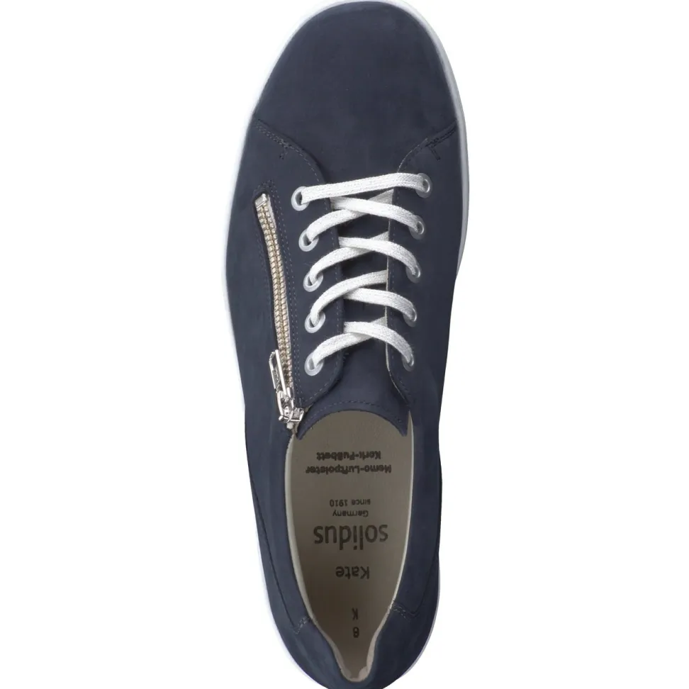 Solidus – Komfort-Sneaker aus Nubukleder dunkelblau