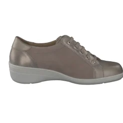Solidus – Komfort-Sneaker aus Metallicleder beige