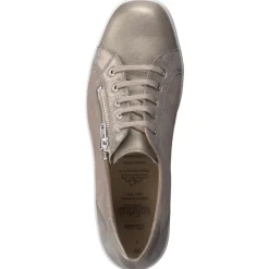 Solidus – Komfort-Sneaker aus Metallicleder beige