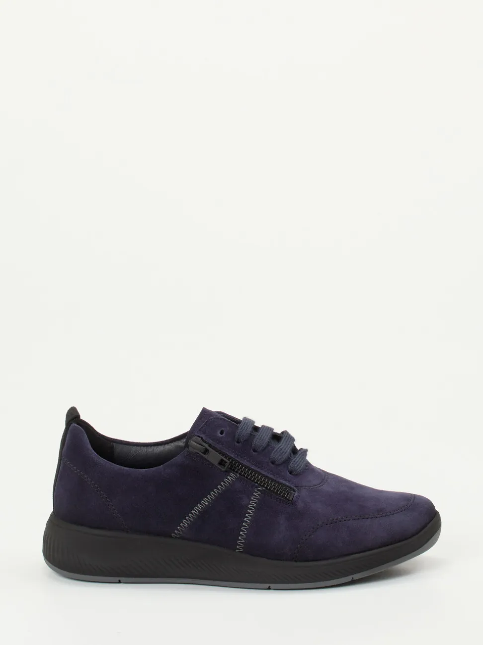 Solidus – Komfort-Sneaker aus Veloursleder dunkelblau