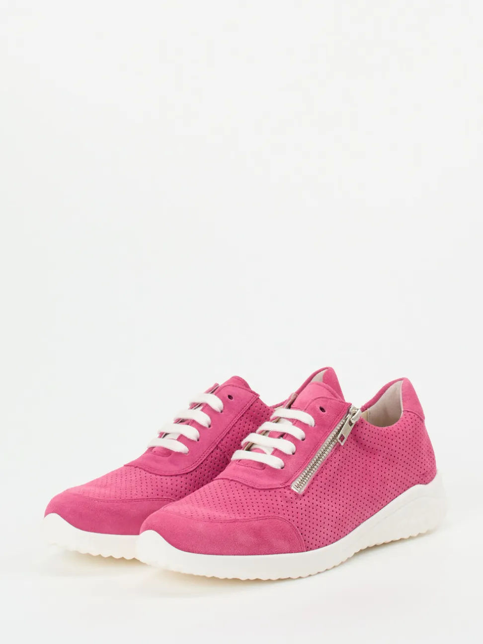 Solidus – Komfort-Sneaker aus Veloursleder pink
