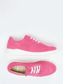 Solidus – Komfort-Sneaker aus Veloursleder pink