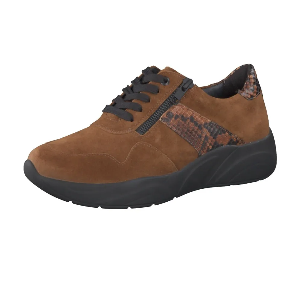 Solidus – Komfort-Sneaker aus Veloursleder braun