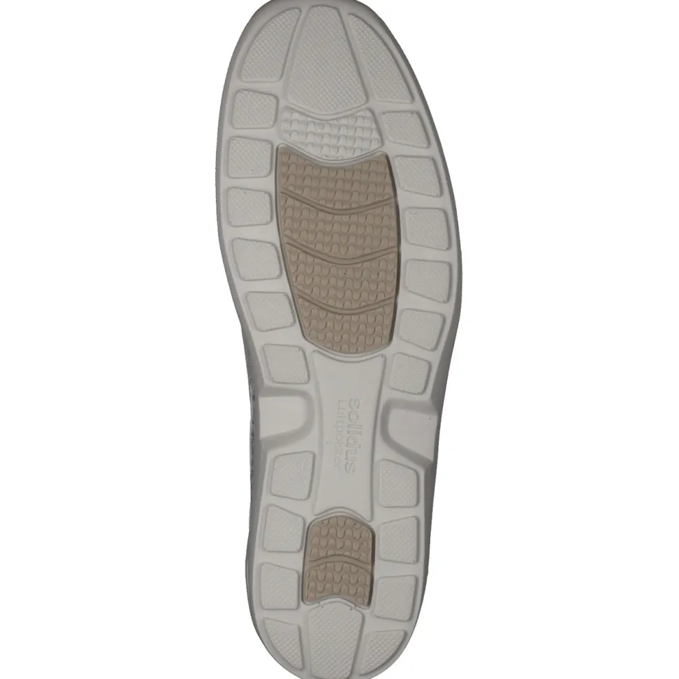 Solidus – Komfort-Sneaker aus Reptilleder silbergrau