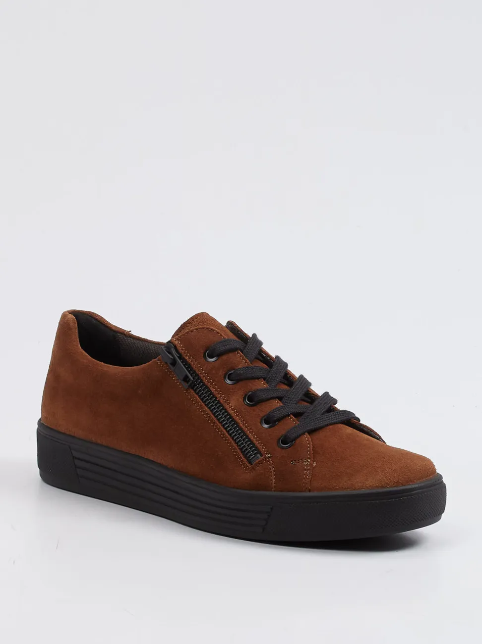 Solidus – Schnürsneaker aus Veloursleder Braun