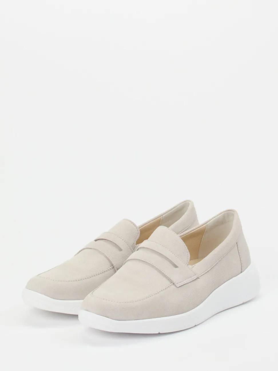 Solidus – Slipper aus Veloursleder in Cremebeige