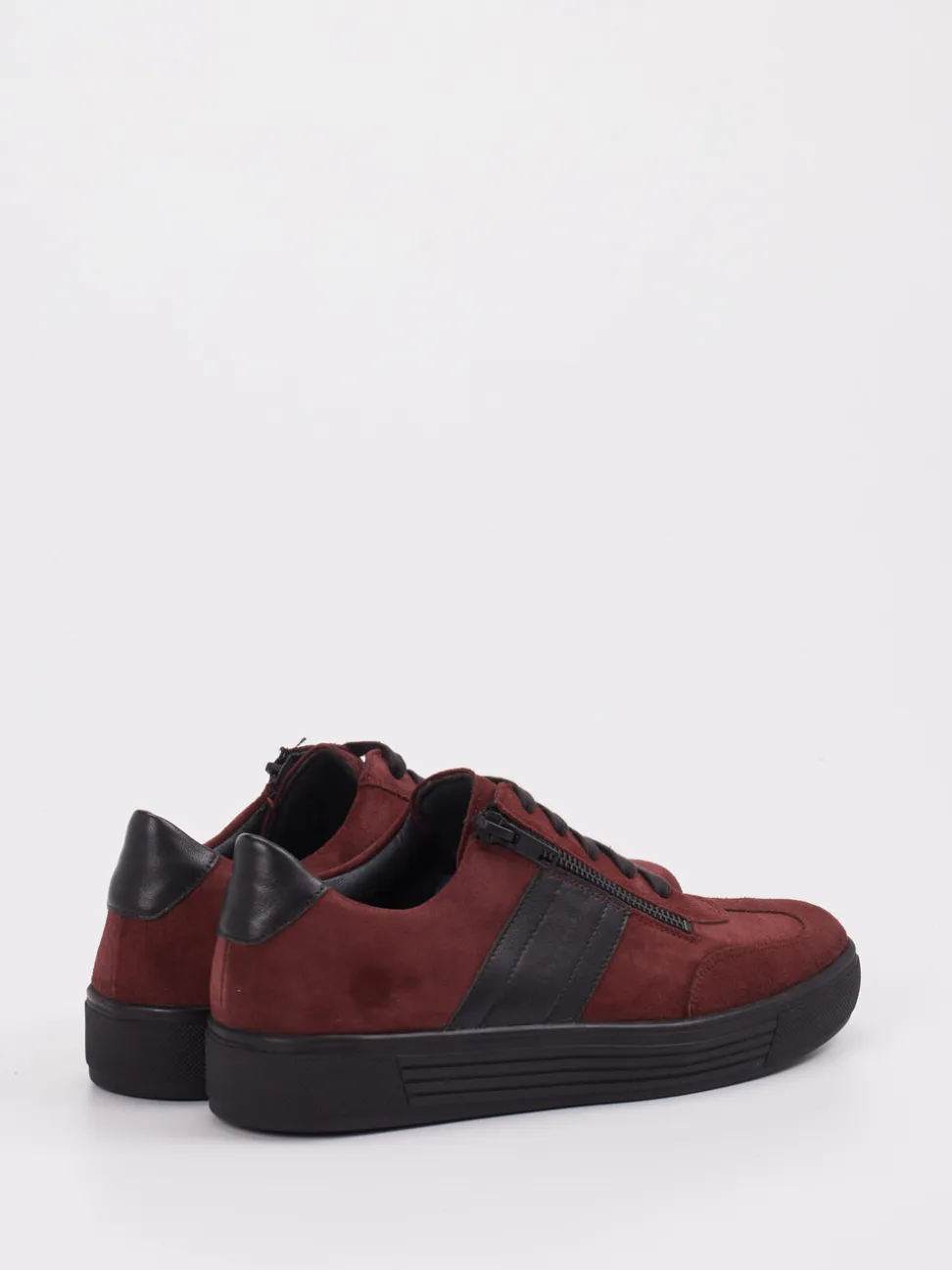 Solidus – Sneaker aus Veloursleder bordeauxrot