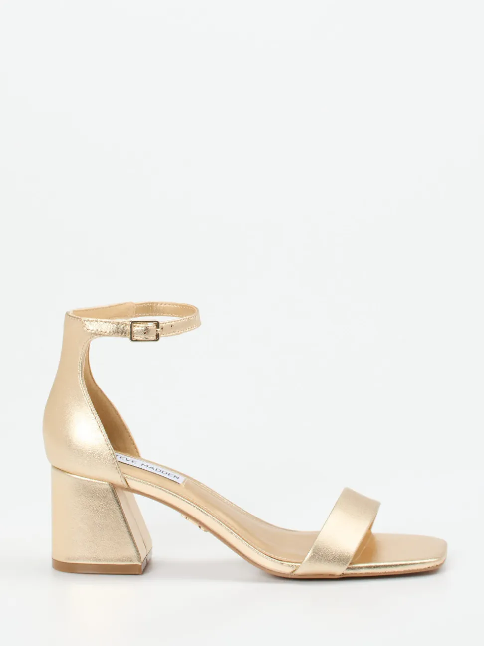 Steve Madden – Sandalette aus Metallicleder goldfarben