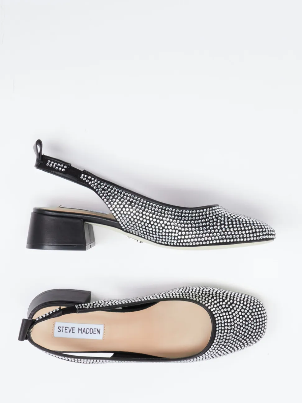 Steve Madden – Slingback-Pumps aus Textil mit Strassbesatz