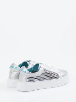Thierry Rabotin – Sneaker aus Metallicleder silber