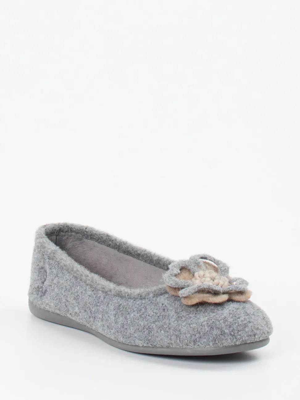 Thies – Ballerina-Hausschuh aus Filz in Grau