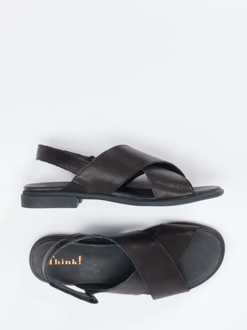 Think – Slingback-Sandalen aus Kalbleder Schwarz