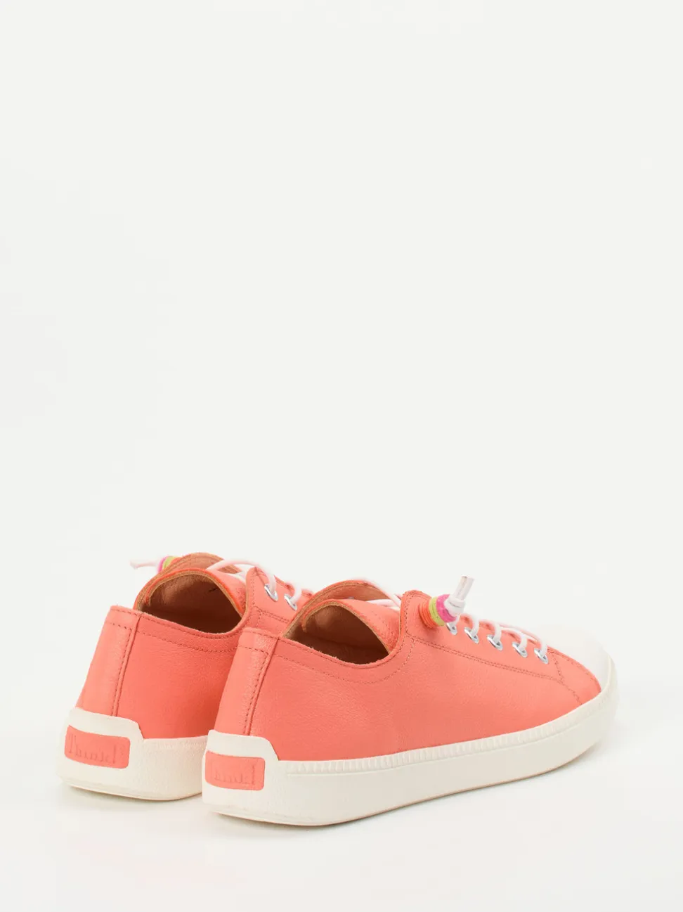 Think – Sneaker aus Kalbleder in Korallrosa