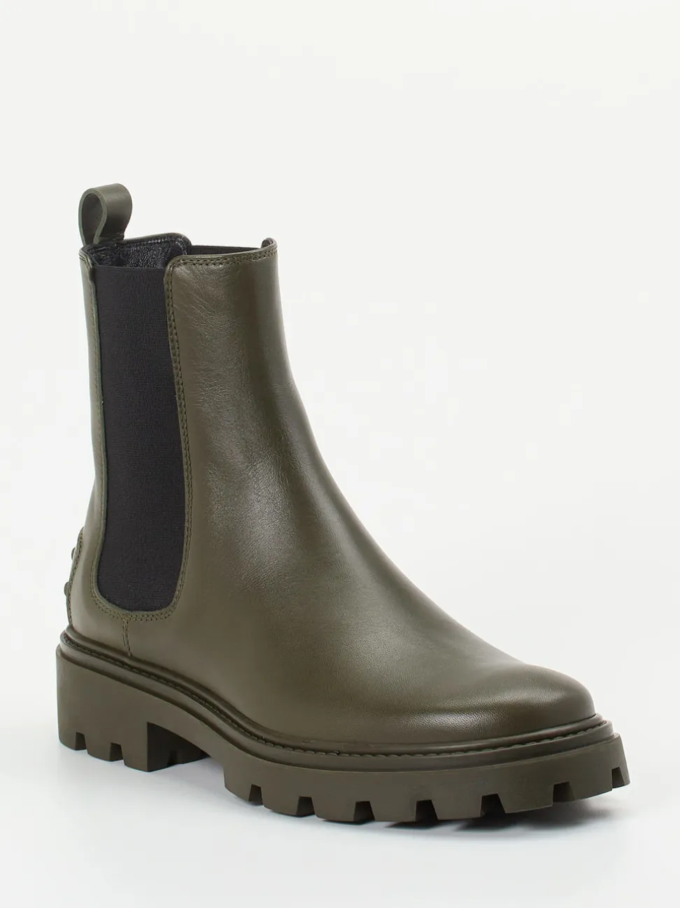 Tod's – Chelsea Boots aus Kalbleder Olivgrün