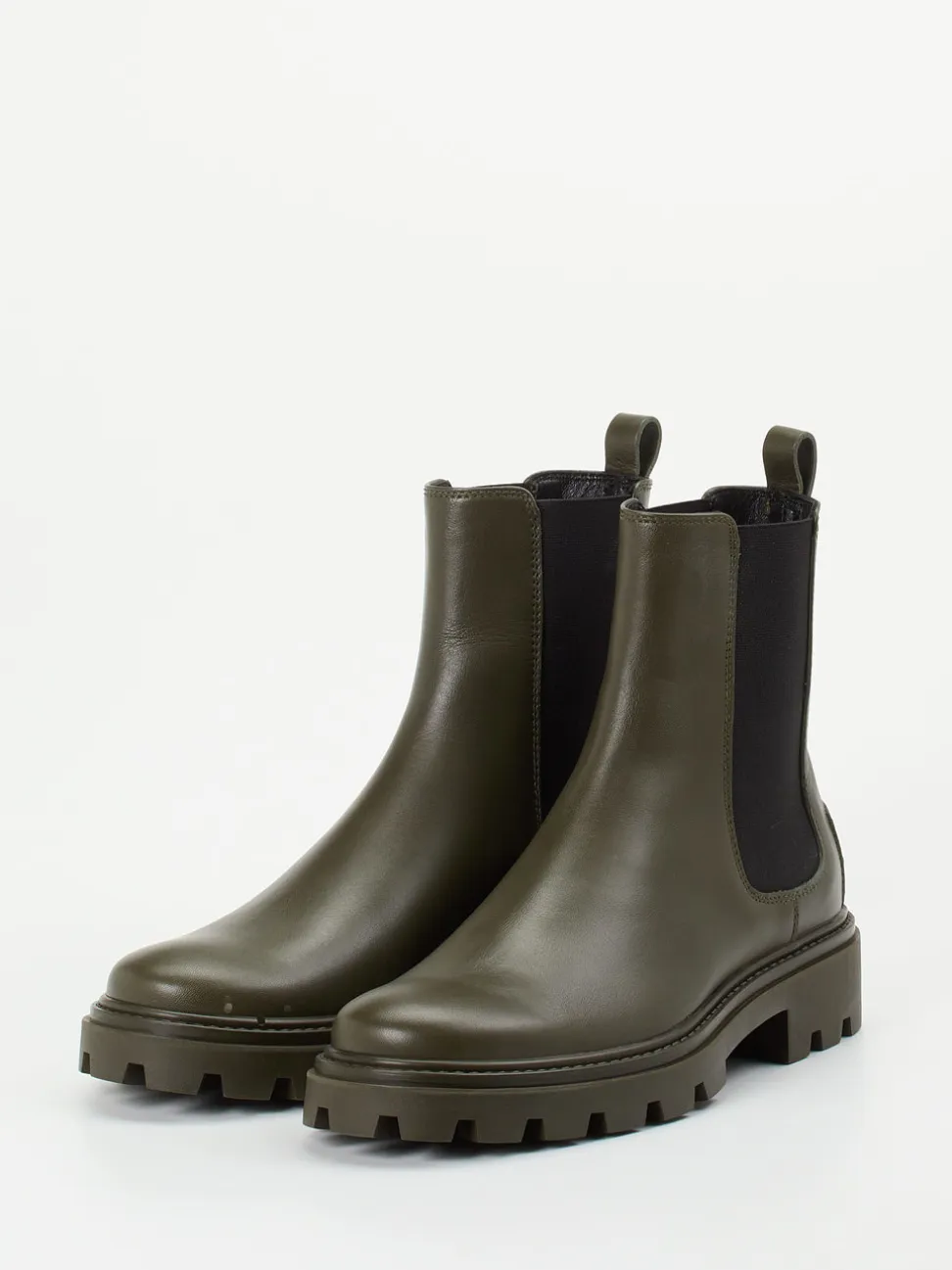 Tod's – Chelsea Boots aus Kalbleder Olivgrün