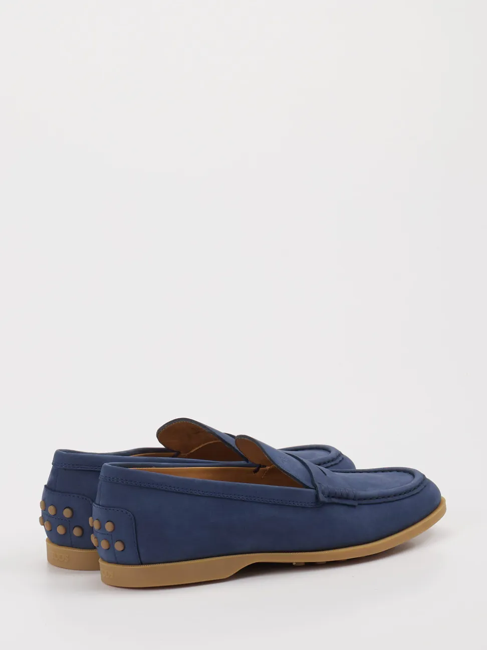 Tod's – Loafer aus Leder in Jeansblau