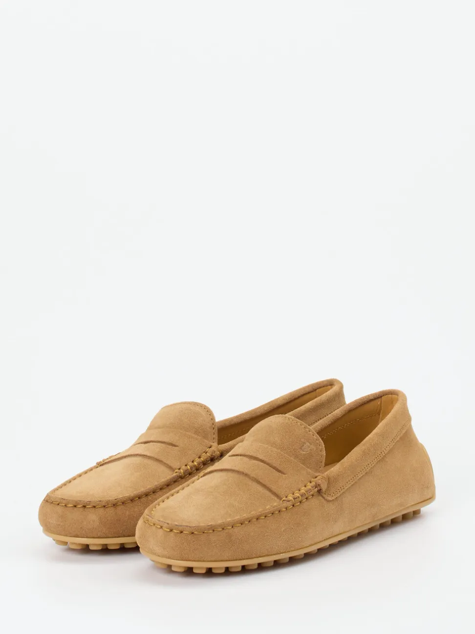 Tod's – Loafer aus Veloursleder sandbeige
