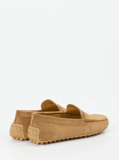 Tod's – Loafer aus Veloursleder sandbeige