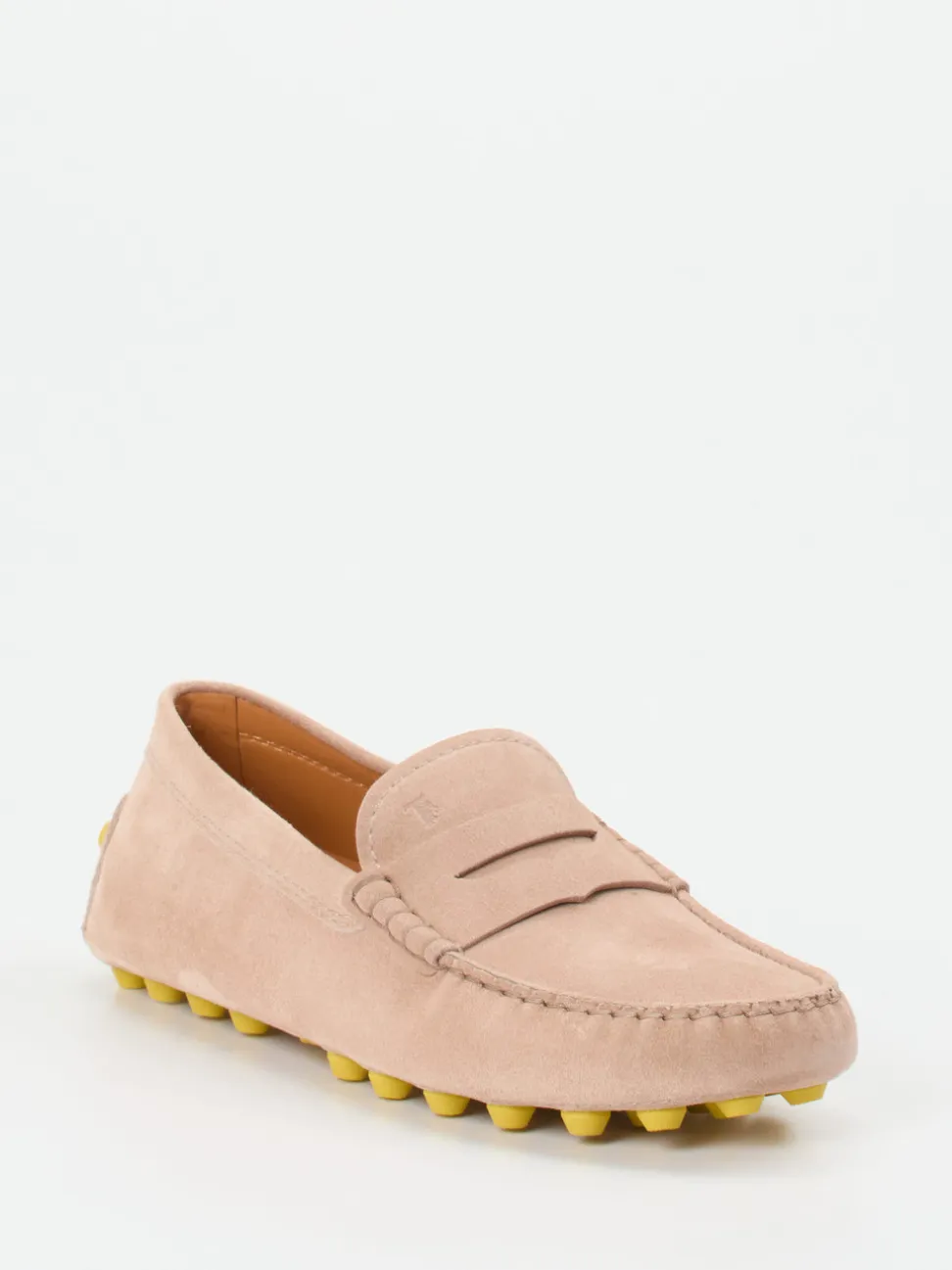 Tod's – Loafer aus Veloursleder rosébeige