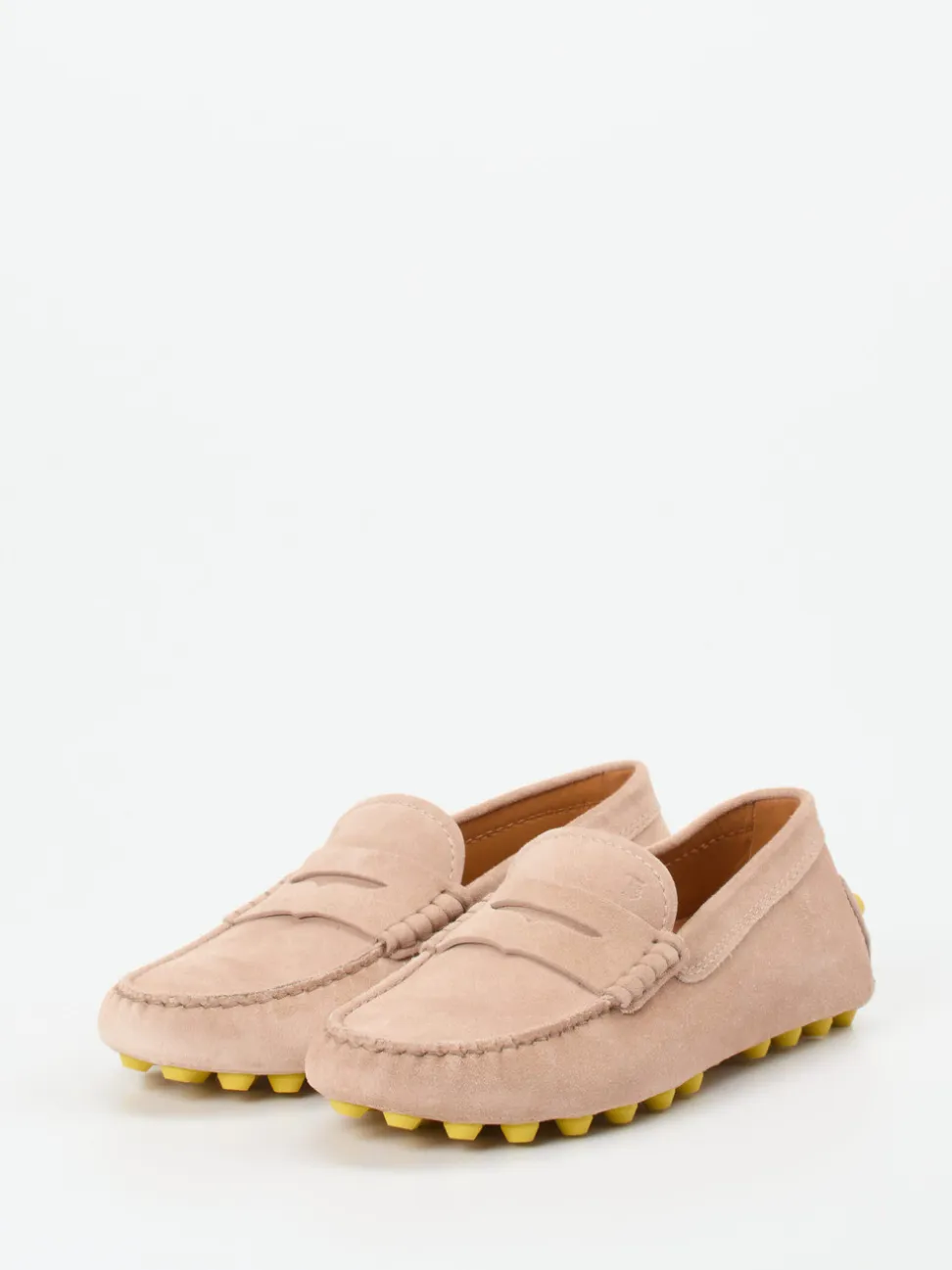 Tod's – Loafer aus Veloursleder rosébeige