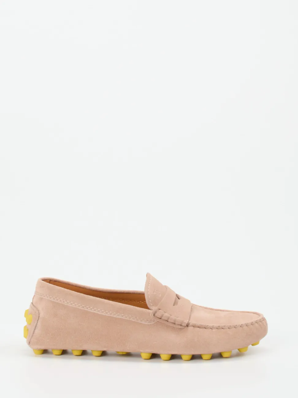 Tod's – Loafer aus Veloursleder rosébeige
