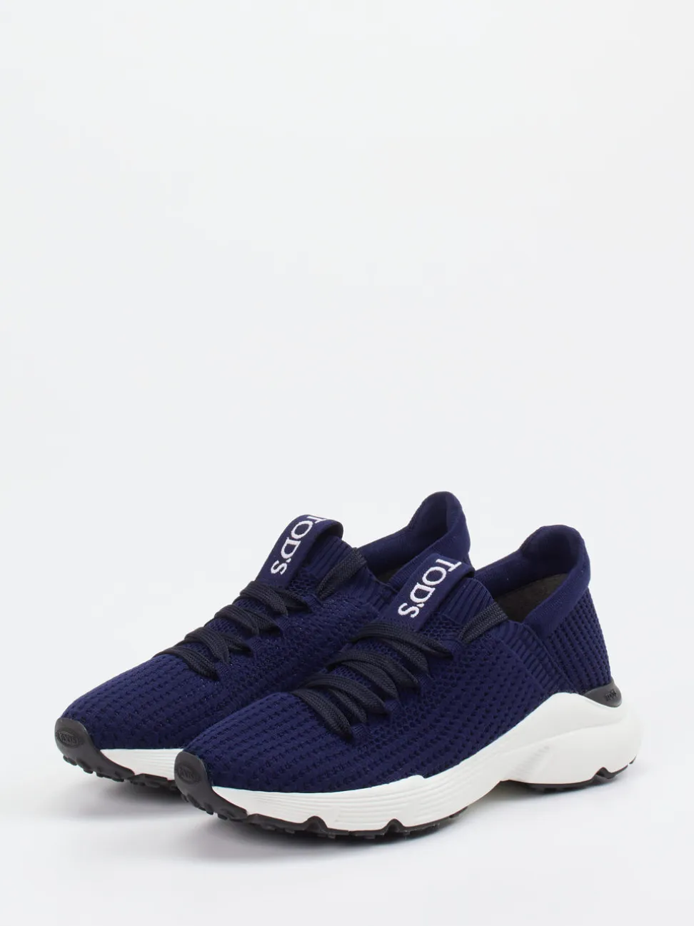 Tod's – Sneaker aus gestricktem Textil in Blau