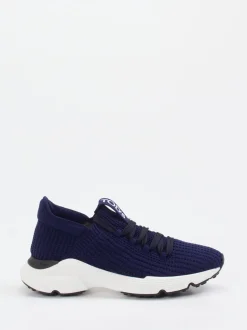 Tod's – Sneaker aus gestricktem Textil in Blau