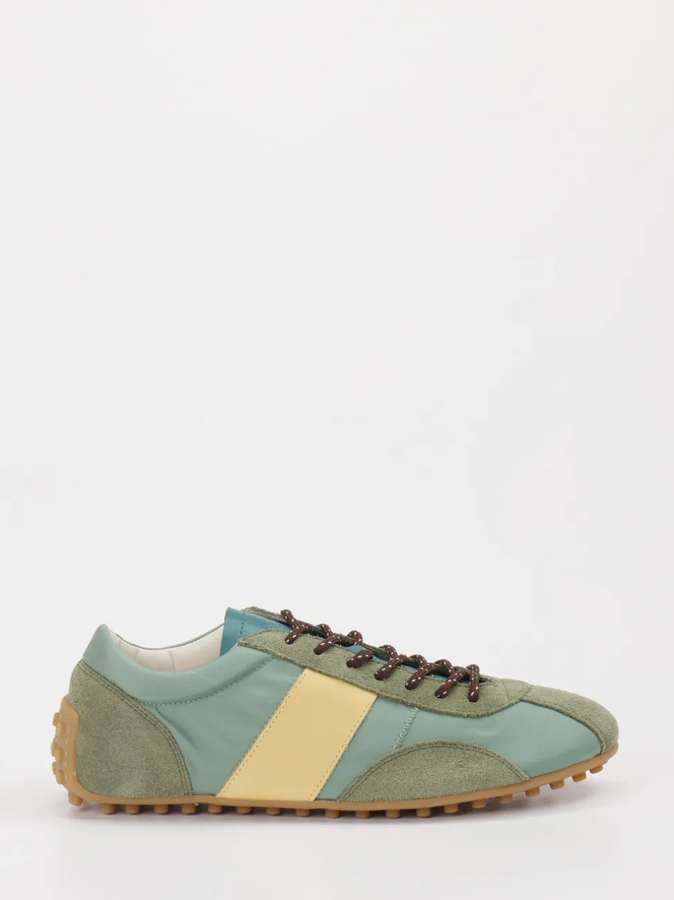 Tod's – Sneaker aus Veloursleder in Salbeigrün
