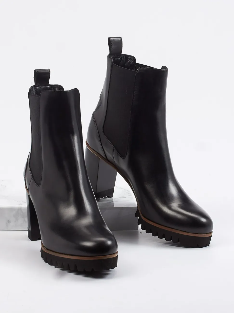Truman's – Chelsea Boots aus Kalbleder Schwarz