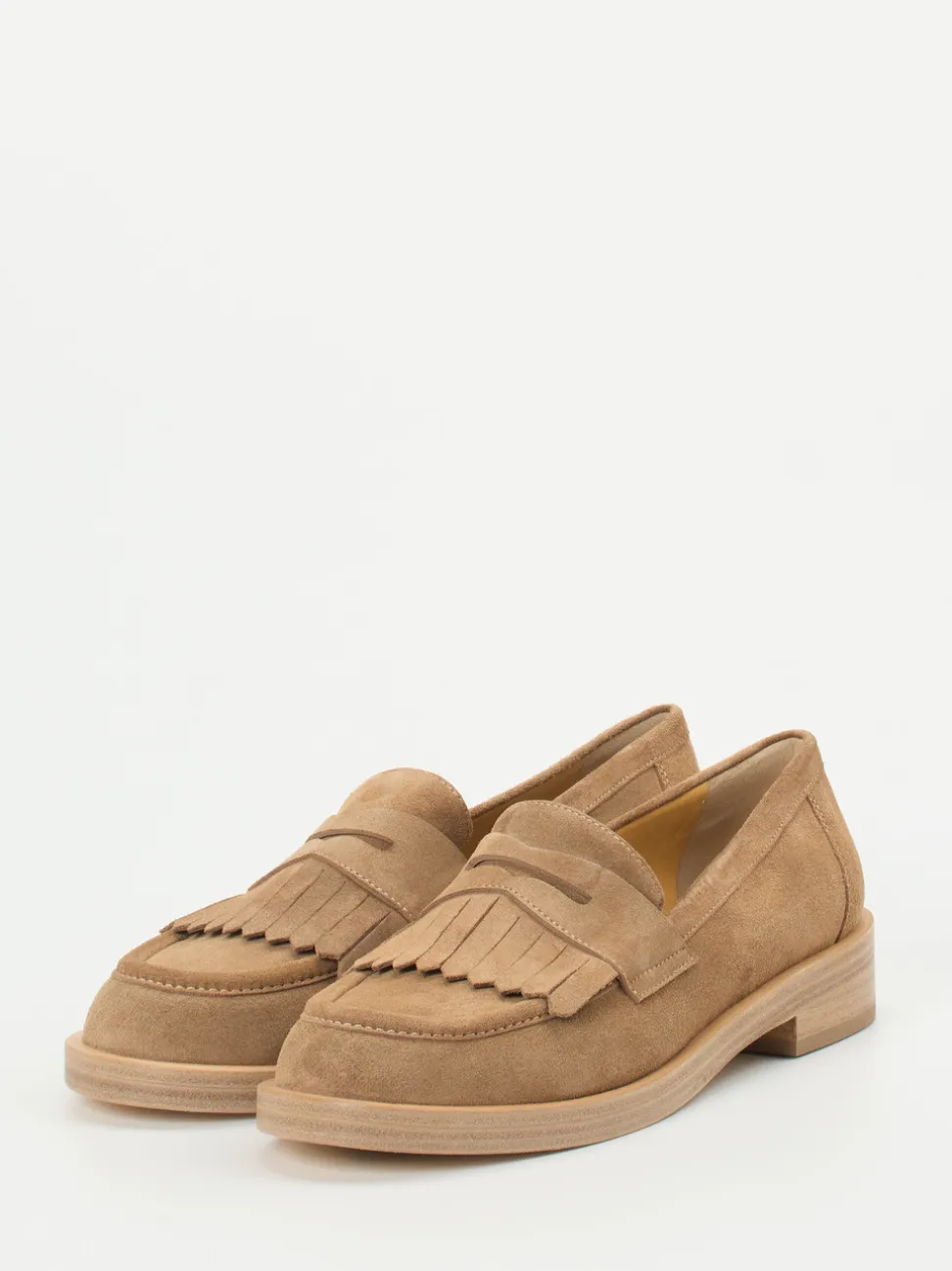 Truman's – Loafer aus Veloursleder sandbeige