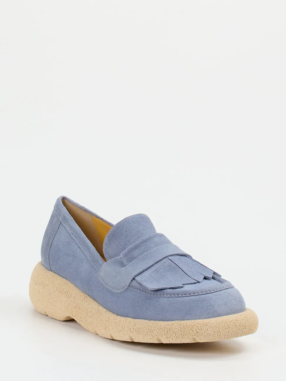 Truman's – Loafer aus Veloursleder in Pastellblau