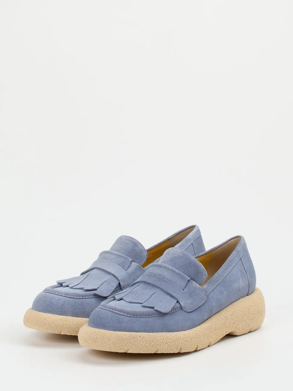 Truman's – Loafer aus Veloursleder in Pastellblau