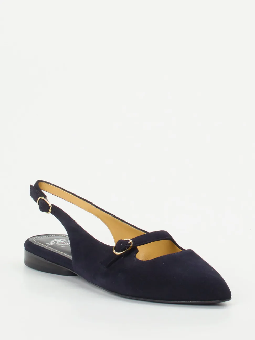 Truman's – Slingpumps aus Veloursleder Dunkelblau