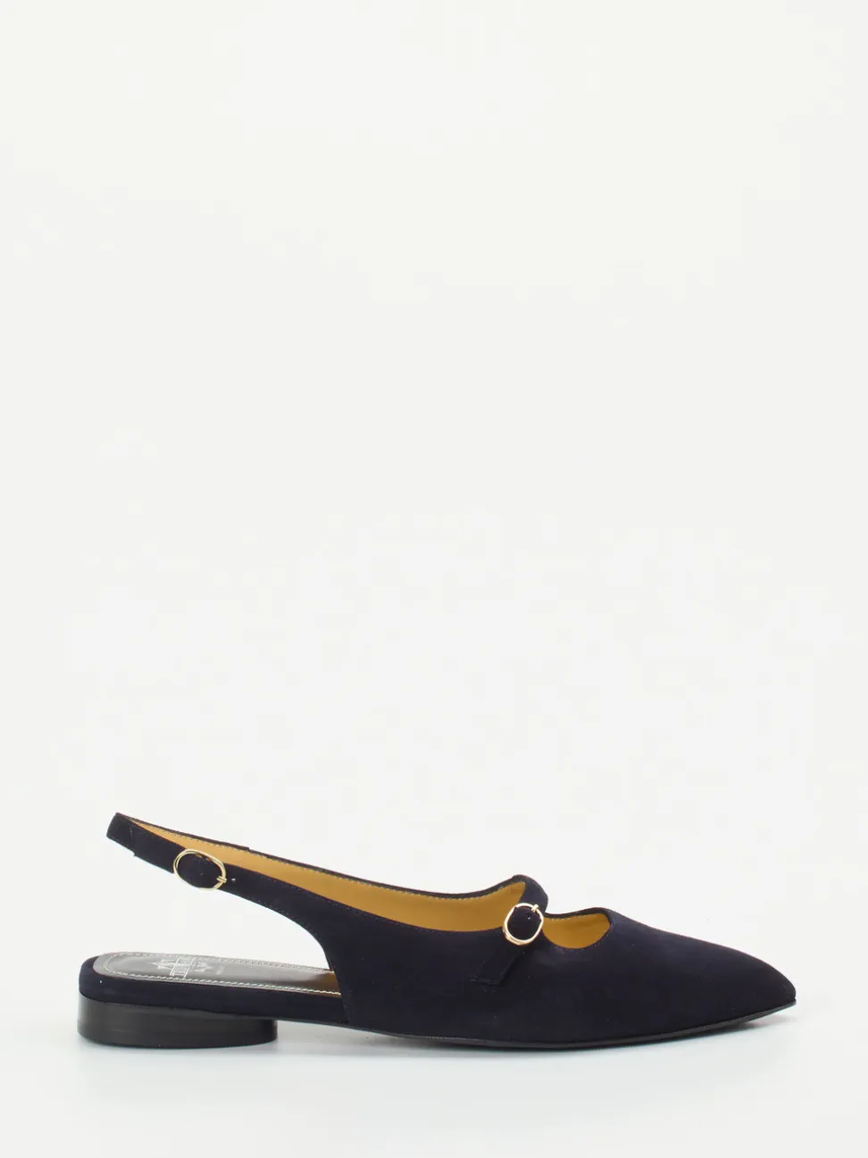 Truman's – Slingpumps aus Veloursleder Dunkelblau