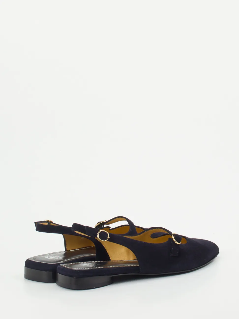 Truman's – Slingpumps aus Veloursleder Dunkelblau