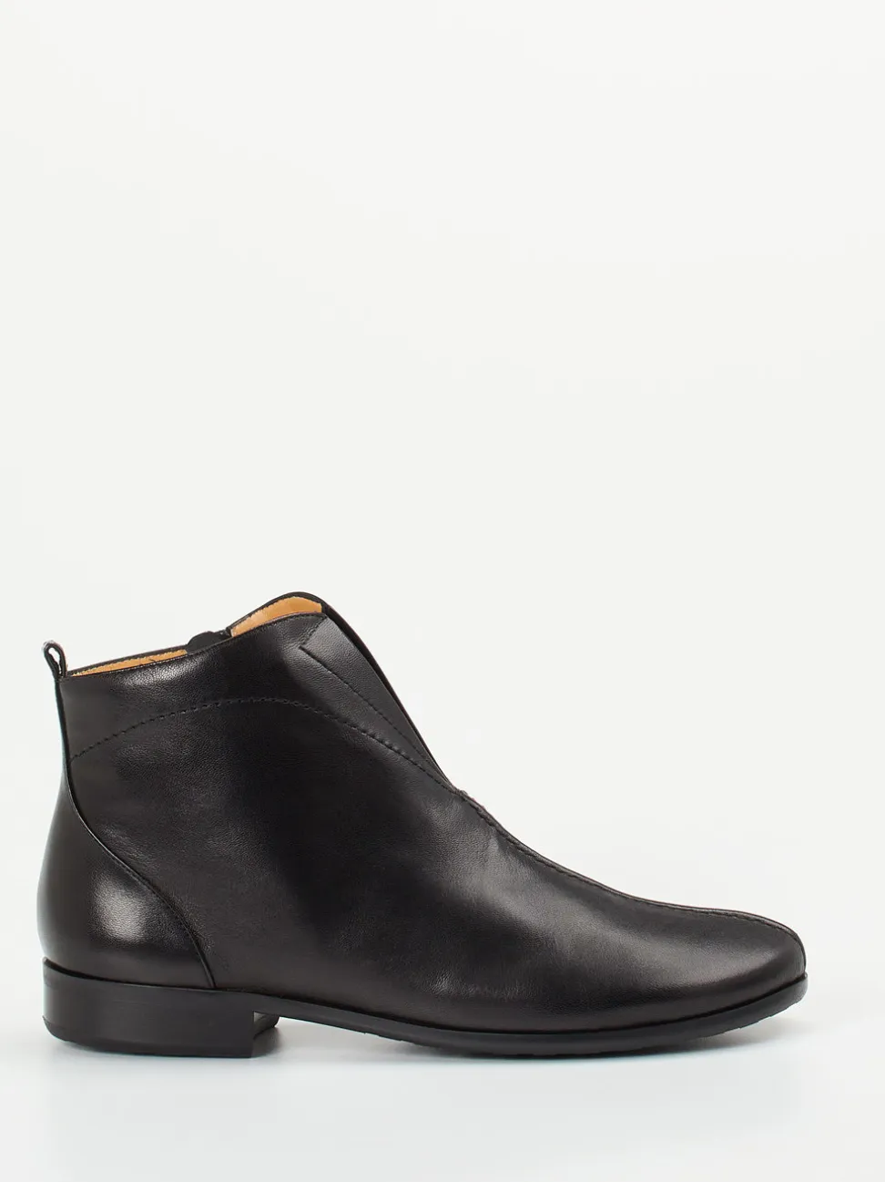 Truman's – Stiefelette aus glänzendem Lammleder schwarz
