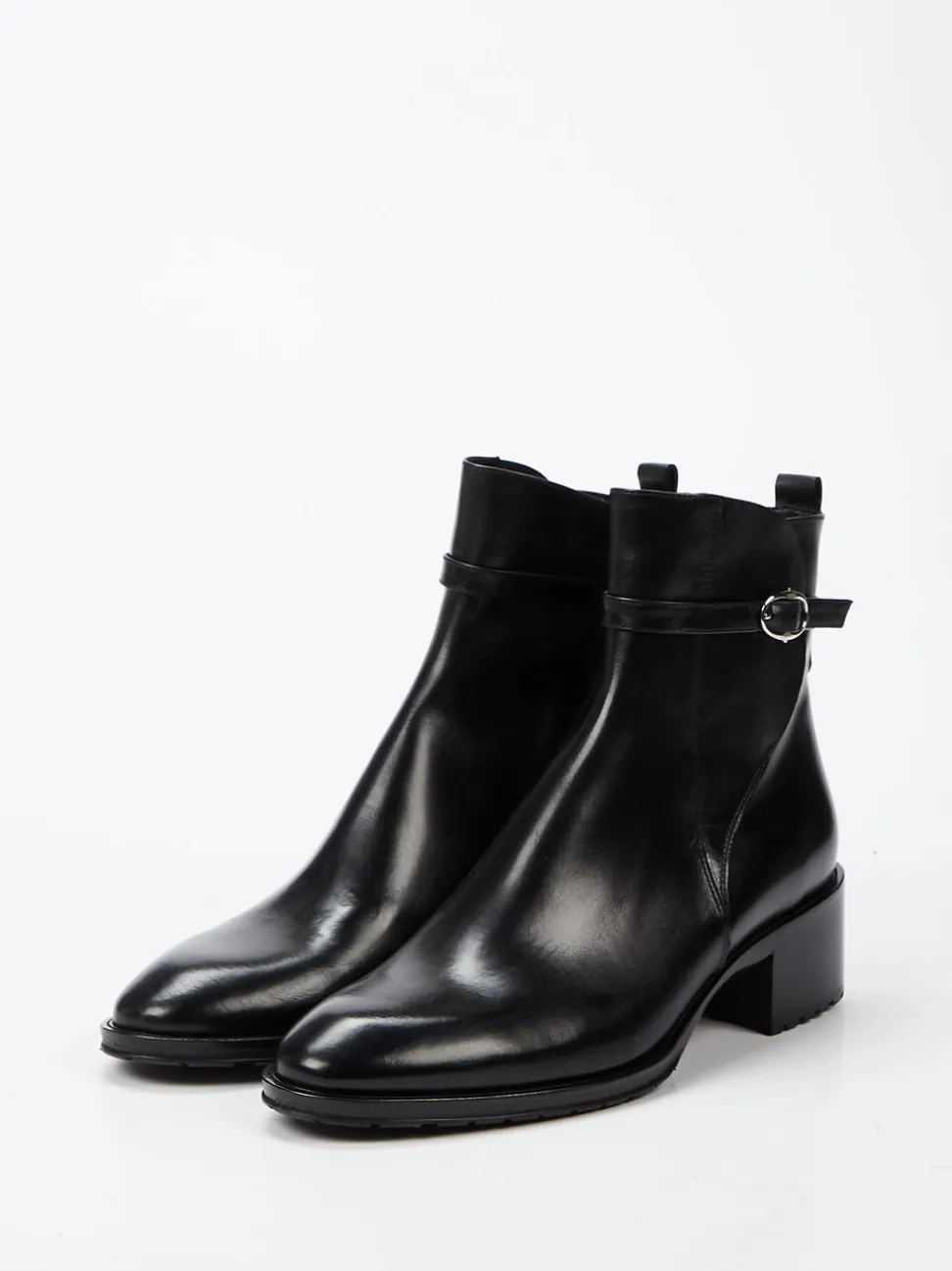Truman's – Stiefelette aus Kalbleder schwarz glänzend