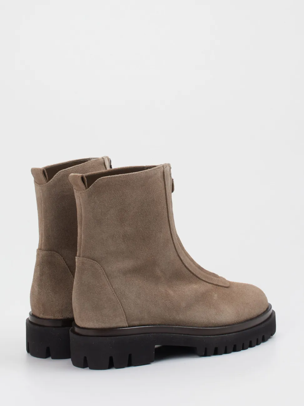 Truman's – Stiefeletten aus Veloursleder in Taupe