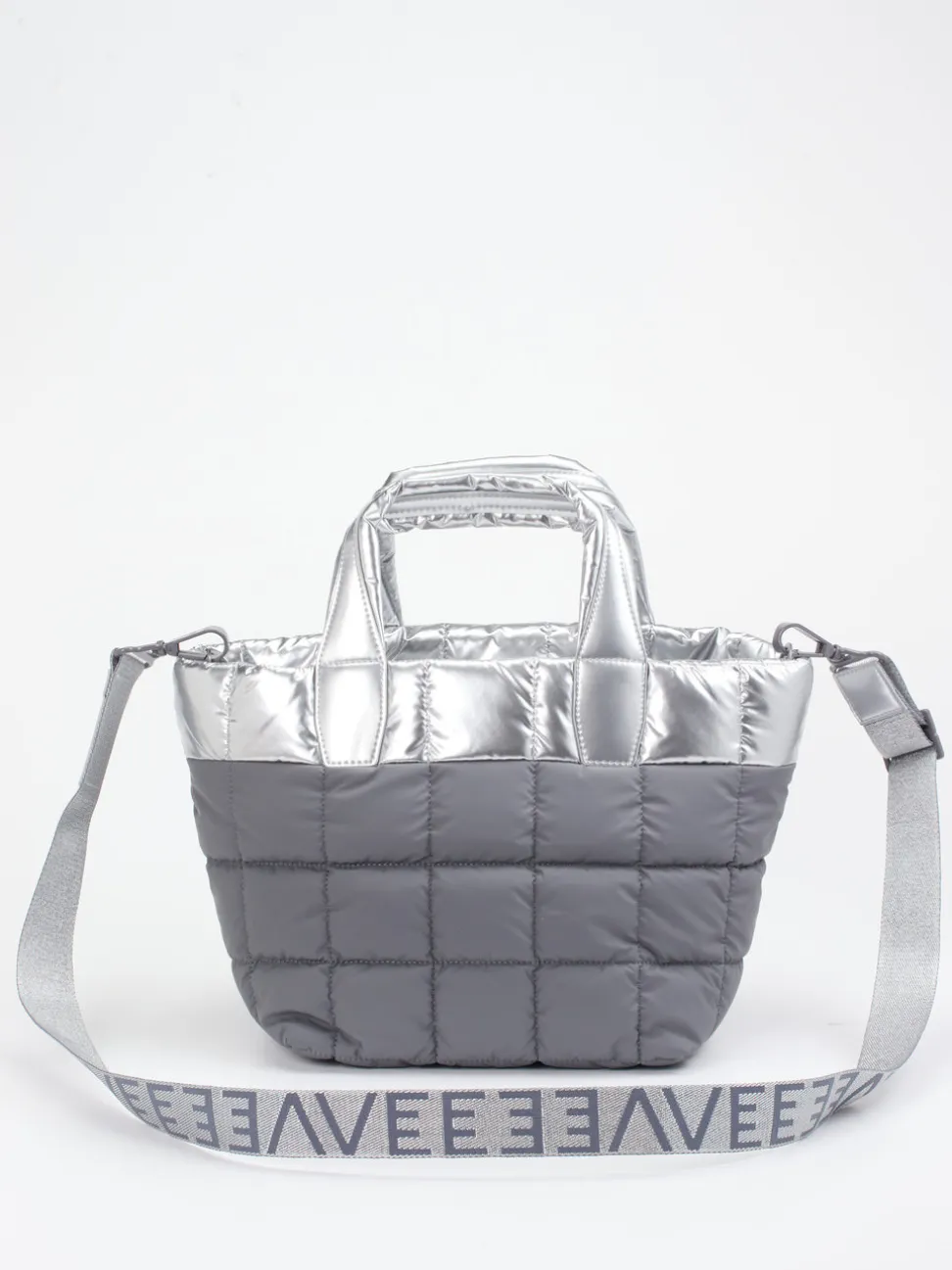 VeeCollective Berlin – Tote Bag aus Nylon silbergrau