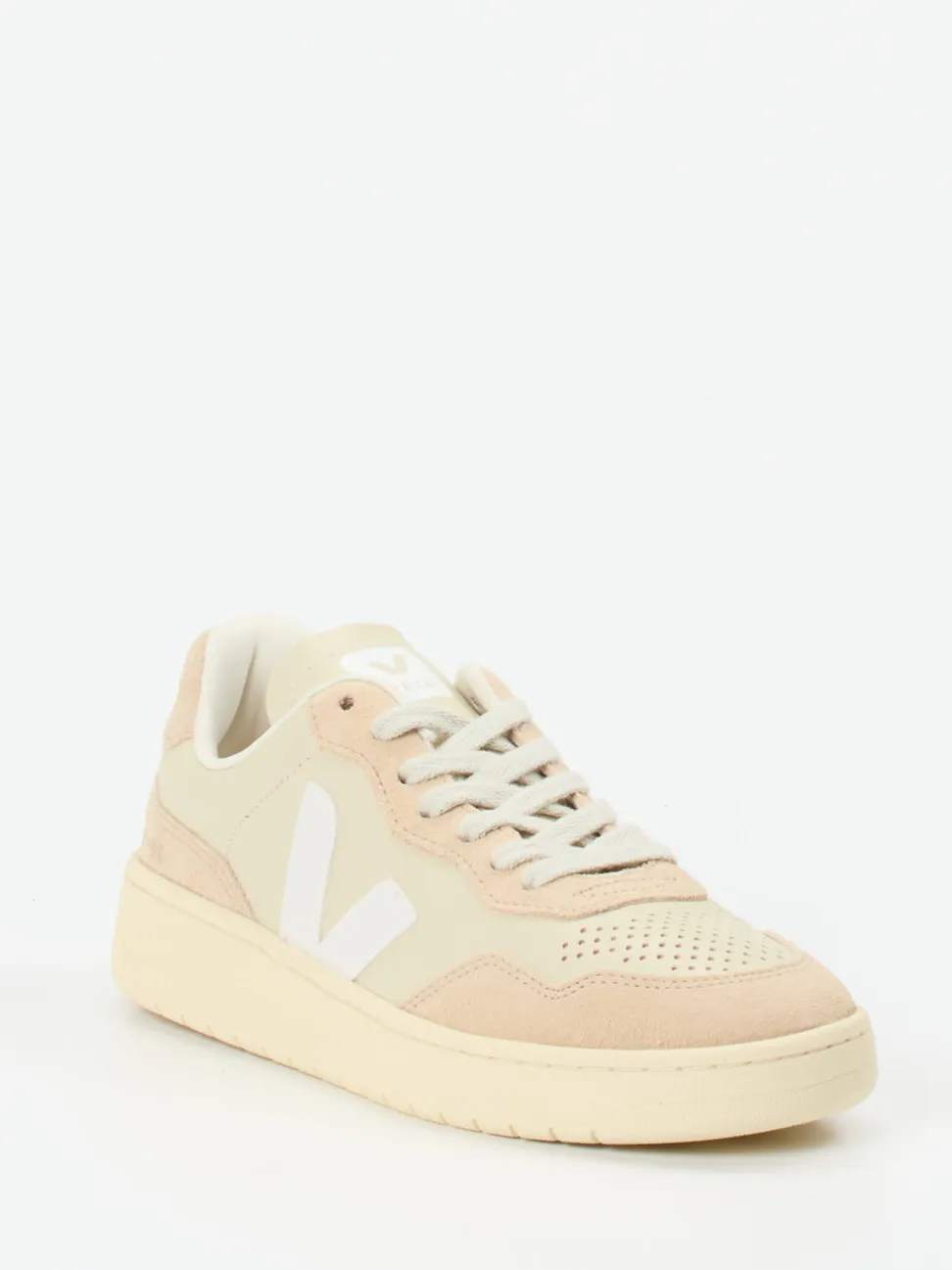 VEJA – Sneaker aus Kalbleder und Veloursleder Beige
