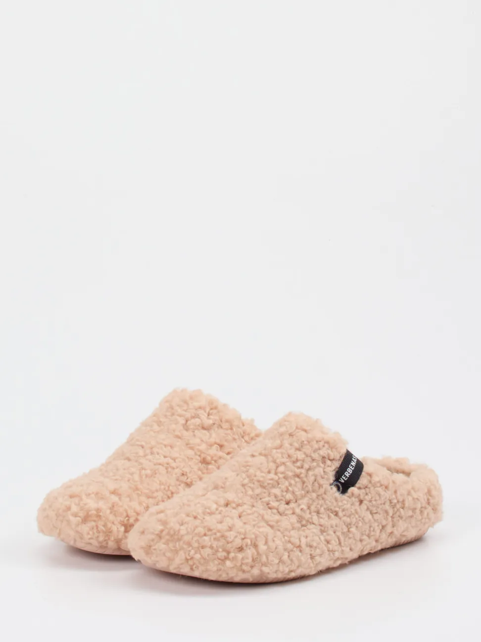 Verbenas – Hausschuhe aus Textil mit Teddyfell